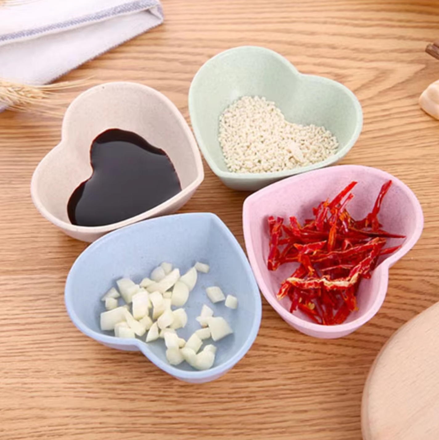 Small Heart-Shaped Serving Bowls