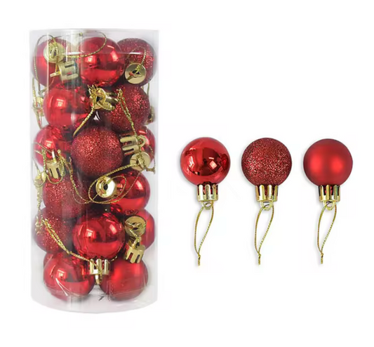 24-Piece Set of Christmas Ornaments