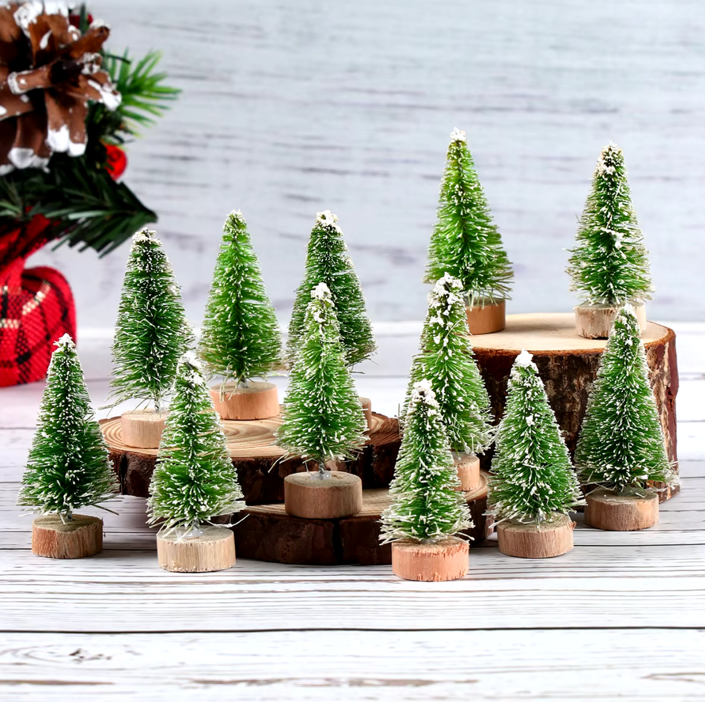 Mini Christmas Trees for Display – 8-Piece Set