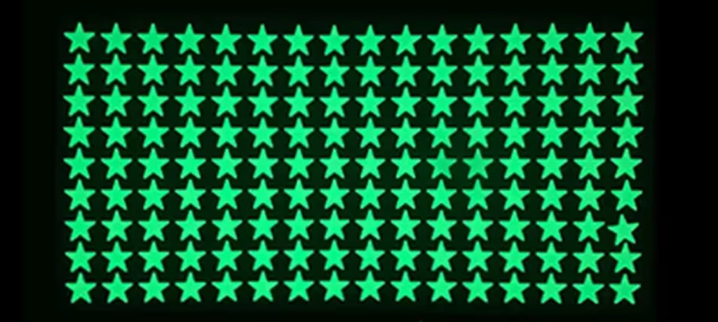 Glowing Adhesive Stars for Christmas – 114 Pieces