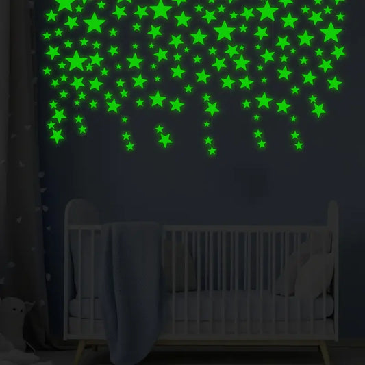 Glowing Adhesive Stars for Christmas – 114 Pieces